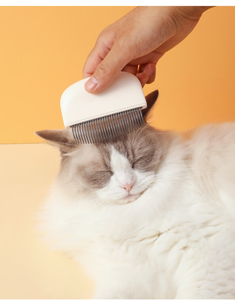 猫梳子去浮毛梳毛刷猫咪掉毛撸猫神器贝壳针梳长毛猫布偶专用梳子按摩