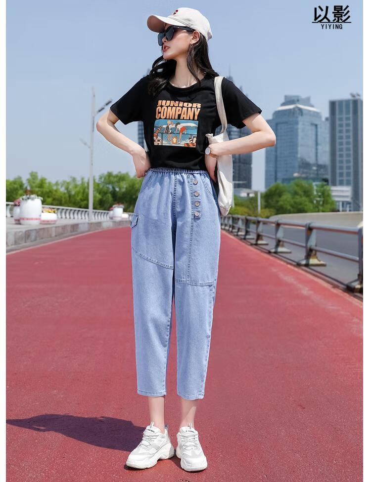 牛仔裤子少女秋季2020新款时尚流行生女装秋天少女装高中生初中生女生