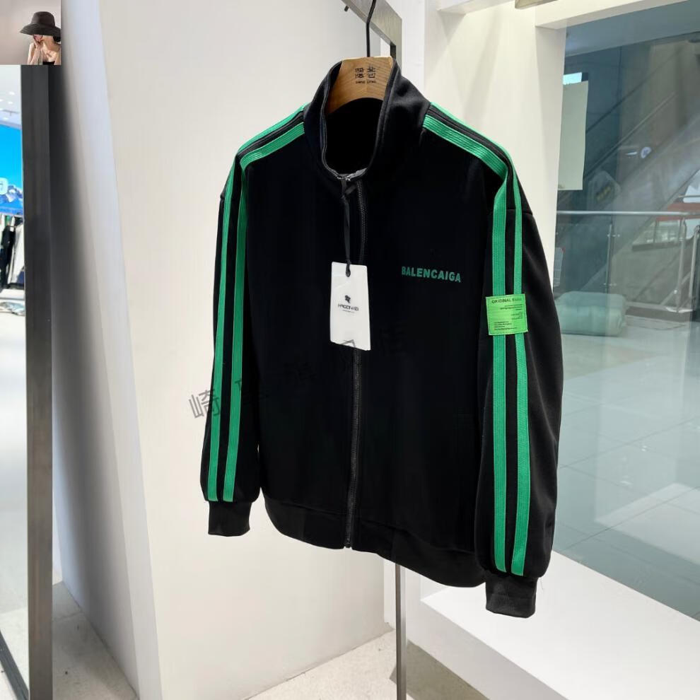 抖音同款北木先生服饰春季新款织带拼接夹克外套男潮字母刺绣上衣b