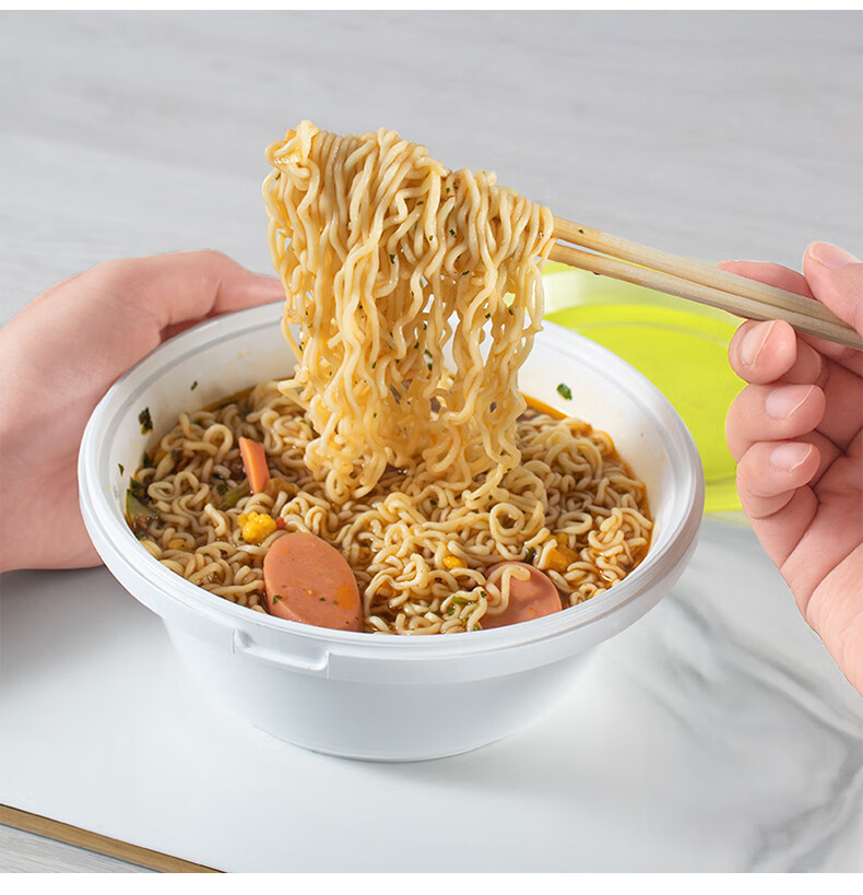 免洗一次性方便面碗带盖学生宿舍火鸡面泡面盒打包盒饭盒 (加厚款)