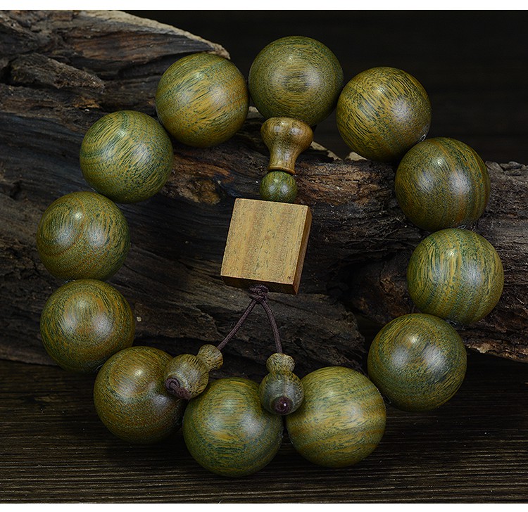 阿根廷绿檀老料沉水檀香原木佛珠手串108念 男女手链 08mm*108颗