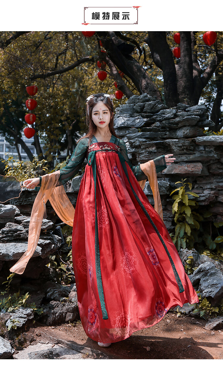 汉服女中国风超仙气古装汉元素飘逸古风改良学生齐腰襦裙清新明华堂步