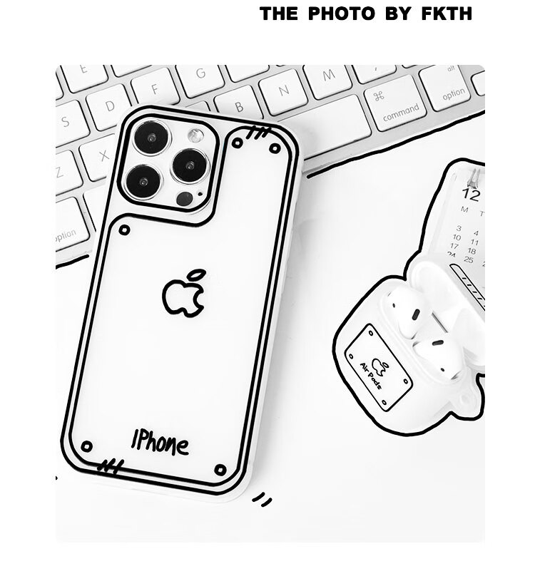 磨砂手机壳适用苹果13promax二次元iphone12透明11原创