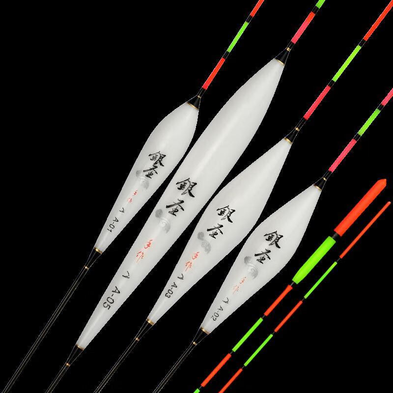 灵敏纳米细尾和加粗醒目浮漂鲤鱼鲫鱼漂音然银圣红绿尾a03粗尾2号一支