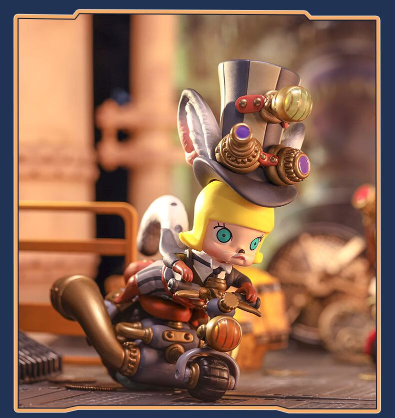 molly蒸汽朋克动物机车系列盲盒潮玩礼物 耳廓狐 整盒全新未拆封