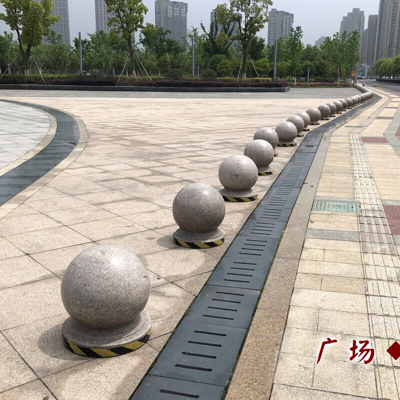 圆石球路障挡车石圆球大理石广场石墩子阻车花岗岩石头球学校物业支持