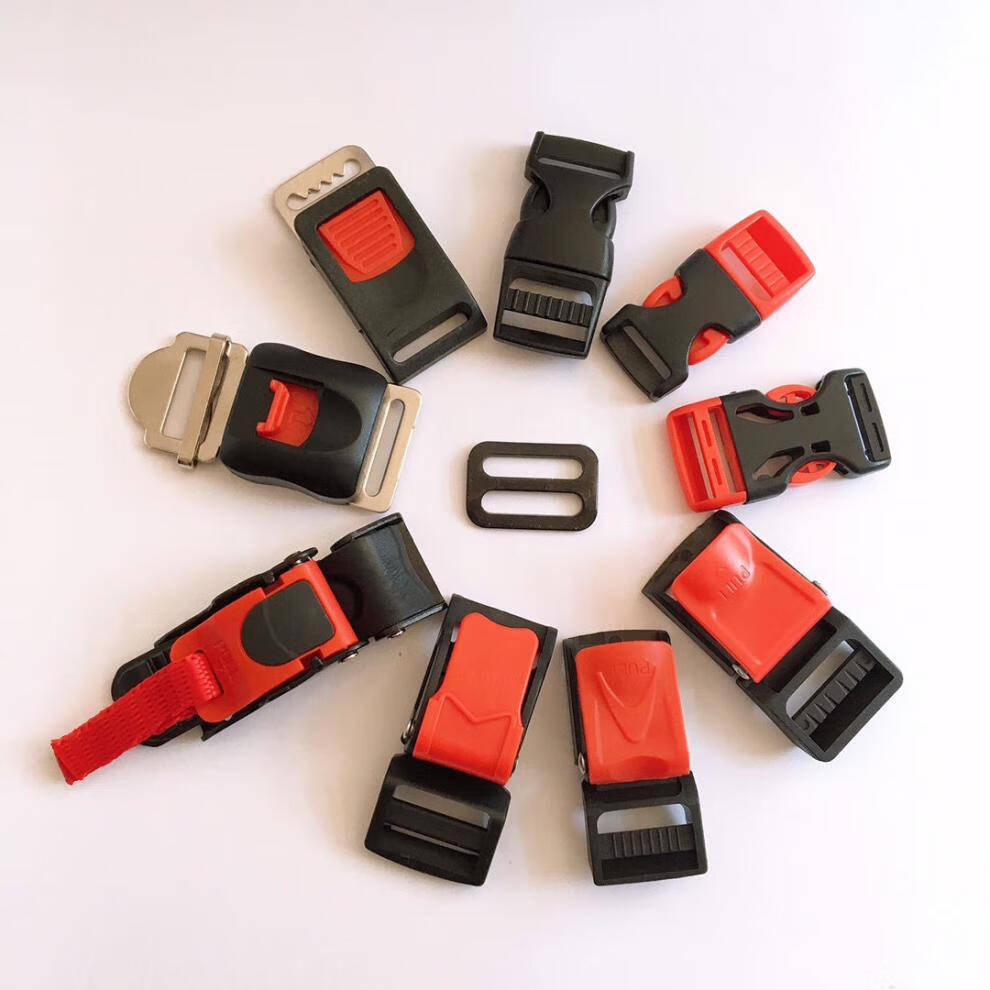 摩托头盔配件扣子通用插扣塑料卡扣调节扣金属锁扣下巴托 四节扣