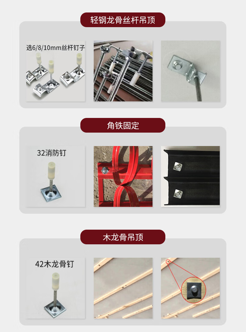 吊顶神器一体射钉专用枪弾药炮钉枪钢钉枪打钉抢木工用装修水泥墙 黑