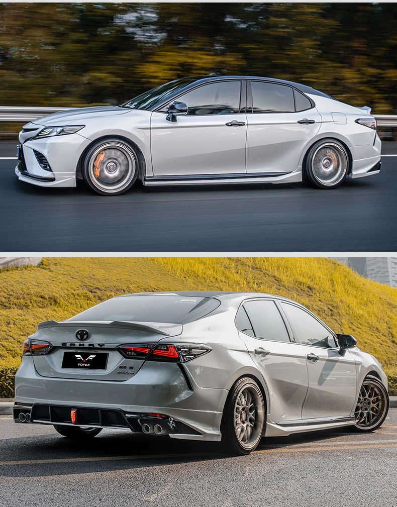 黑锋1819202122年款八代凯美瑞锋尚运动版小包围改装前唇侧裙尾翼后扰