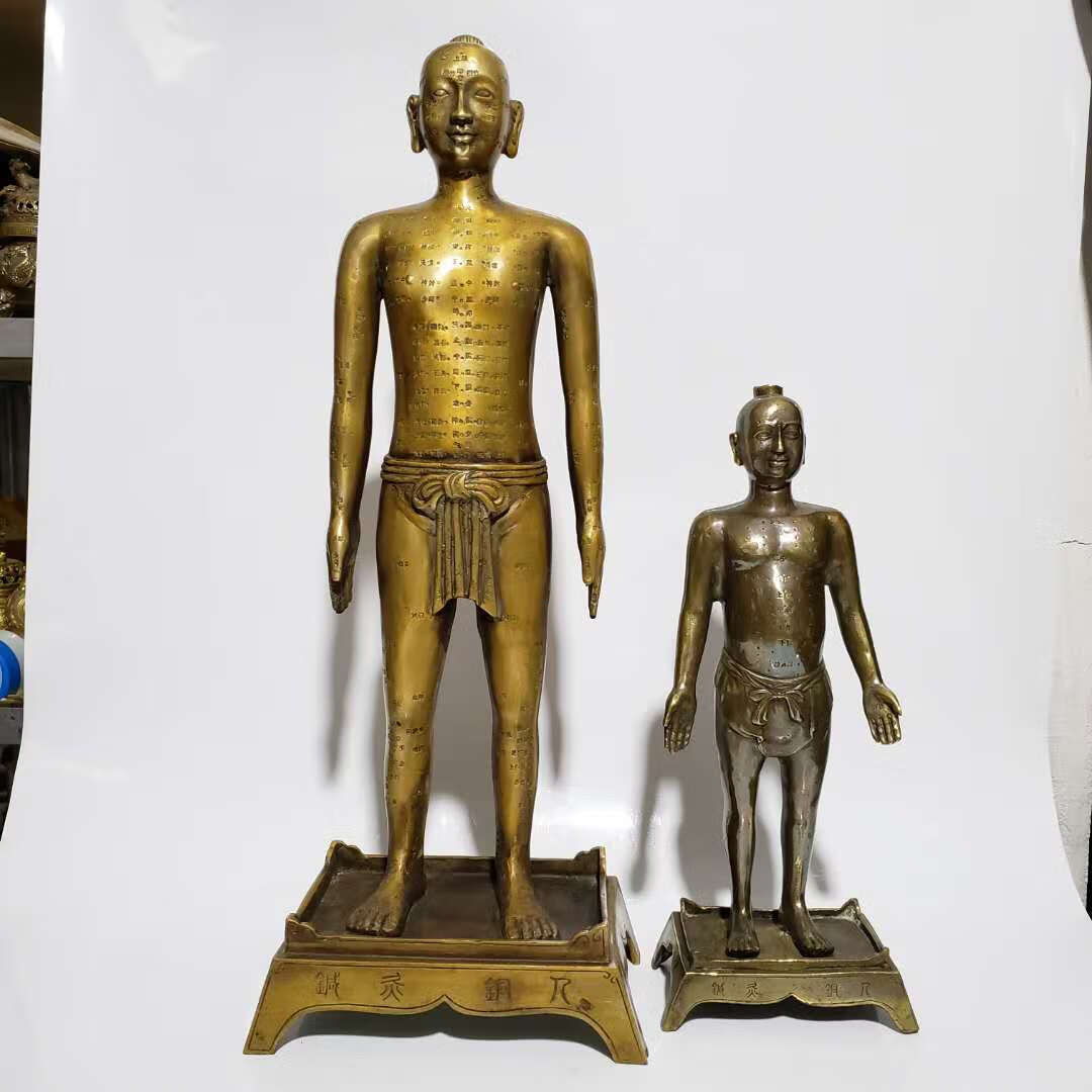 适用于纯铜穴位人针灸人体男女模型铜人艾灸经络图中医药王医馆展示摆