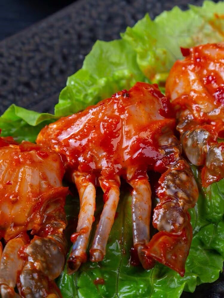 酱蟹香辣韩国辣酱生蟹腌制梭子蟹海鲜即食呛蟹生拌花蟹韩式酱螃蟹 1罐