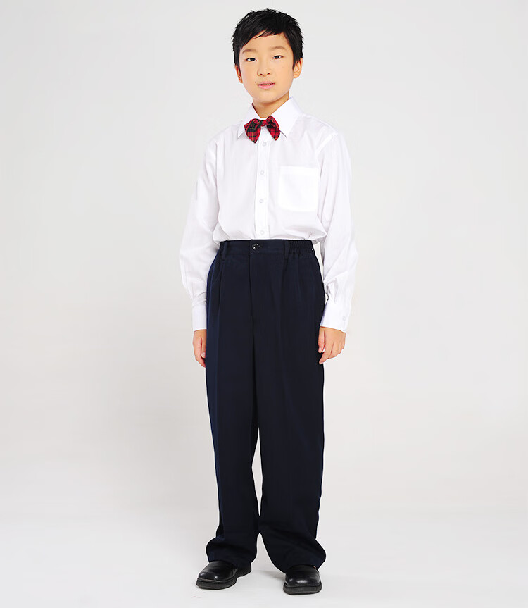 裕达深圳校服裕达深圳小学生制服男款秋冬季礼服套装毛衣长裤衬衣领结