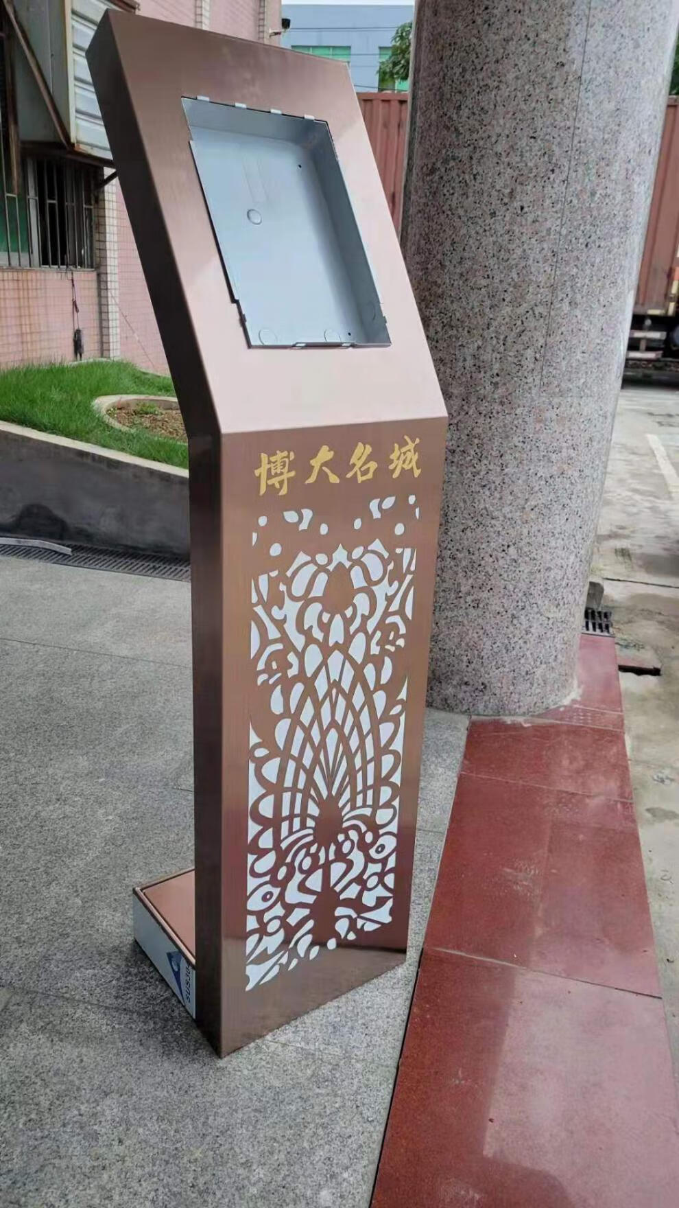 对讲立柱门禁立柱小区门口机立柱人脸识别底座立林安居宝支架揽欧yjn