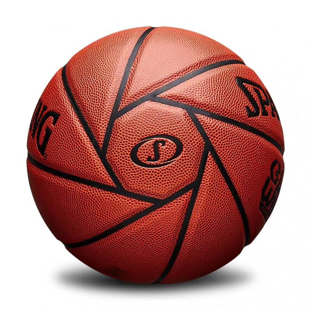 斯伯丁篮球nba比赛用球比赛专用篮球旋风系列黑色标准7号球室内室外