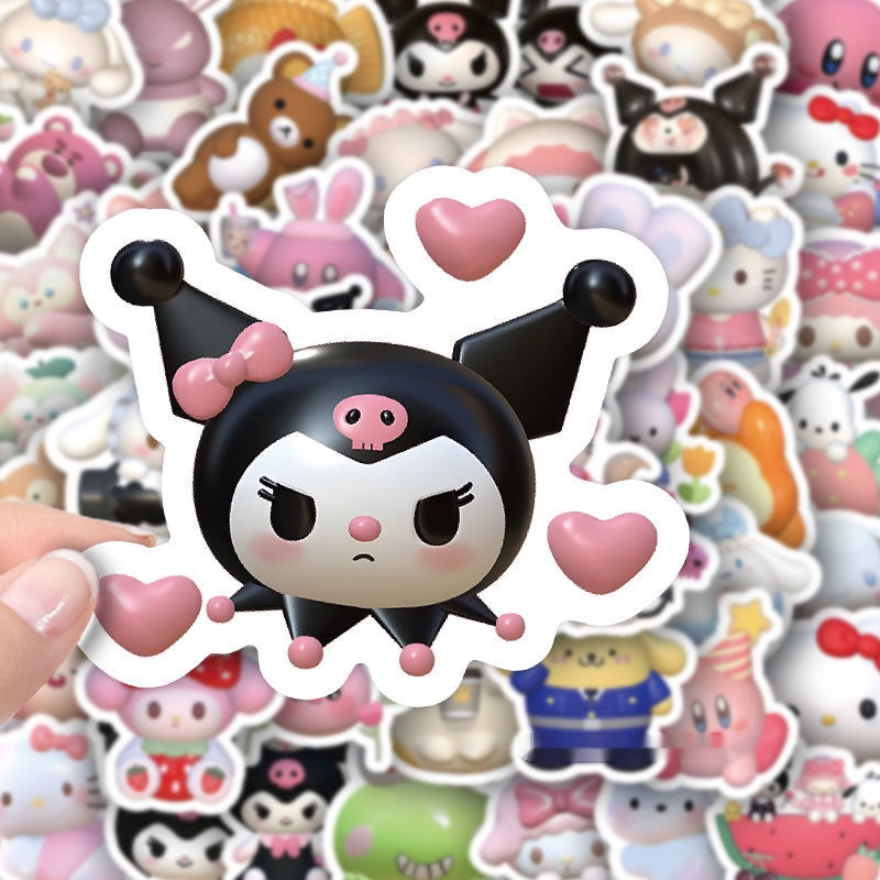 霜魄 库洛米立体贴 100张3d立体贴纸ins高颜值行李箱可爱库洛米三丽鸥