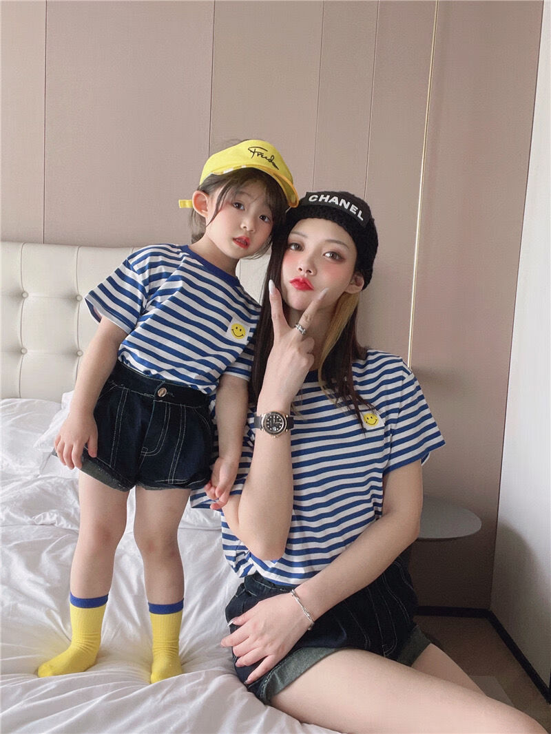 迪士尼官方品牌纯棉短袖亲子装t恤母女装母子装一家三口男童女童妈妈