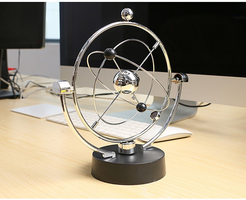办公室创意桌面平衡永动仪摆件牛顿摆混沌摆永动机摆件 海豚混沌摆