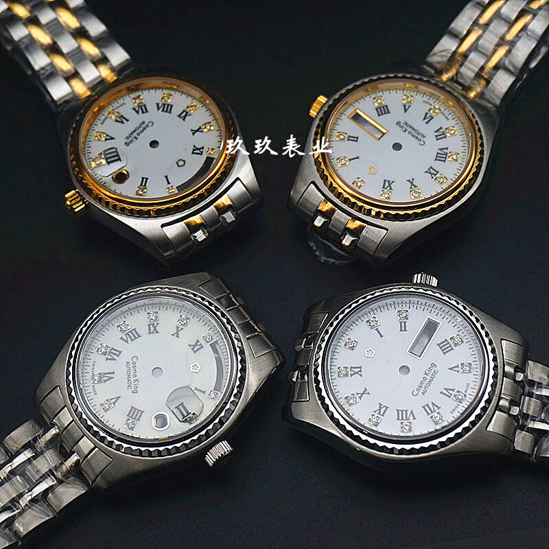 适用于原装梅花表壳 777钢壳 全套表壳 2834 2836 2846 机芯表壳 蓝