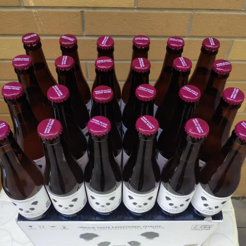 熊猫徽章啤酒 精酿艾百力多果味 国产百香果小麦白味啤酒整箱 百香果