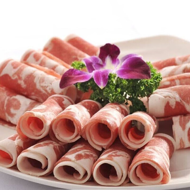 皓月清真肉卷火锅烤肉3三号肥牛肉片1000g装东北特产满两袋【图片
