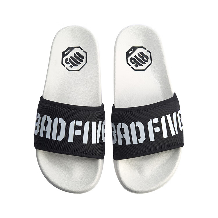 李宁篮球场下拖鞋2020新款badfive反伍bd5slide夏季透气运动鞋标准黑