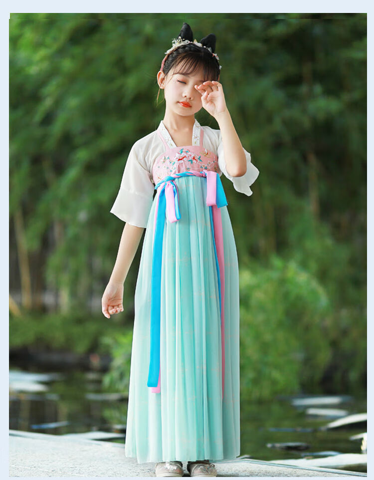 新款汉服女童2022新款3-16岁儿童古装夏季仙气古风连衣裙超仙中国风