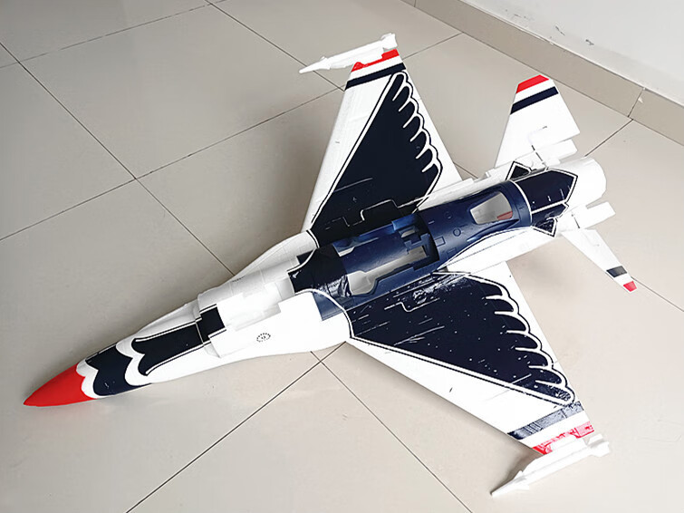 f16仿真遥控战斗机航模6通固定翼f16涵道64-70雷鸟涂装固定起落架
