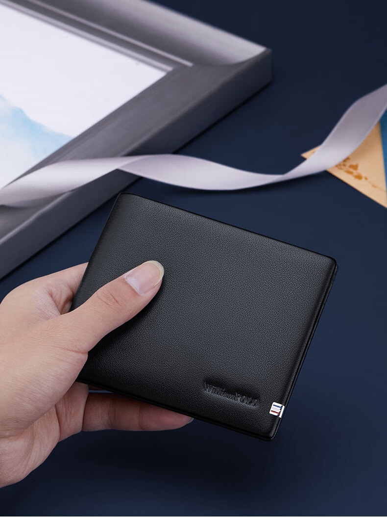 英皇保罗polo钱包男士长款真皮2021新款潮牌薄多卡位卡包软牛皮夹钱夹