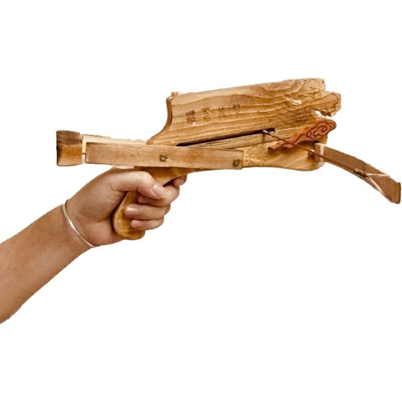 诸葛连弩木质弓箭射击套装玩具弩男孩户外运动子射击迷你手炝弩20支箭