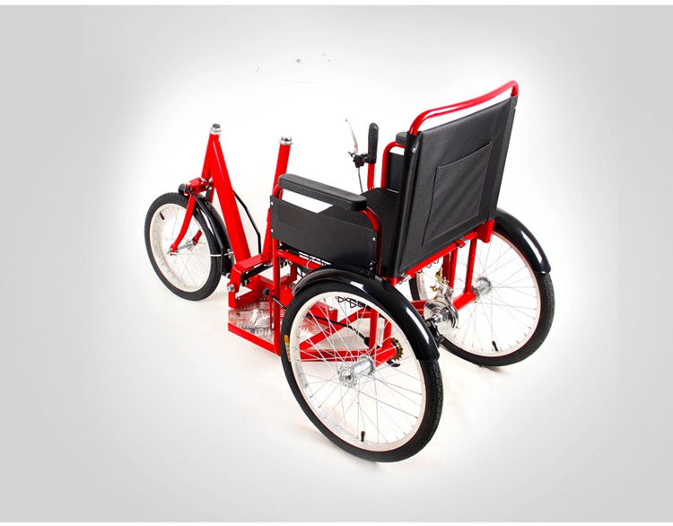 老年人力手摇三轮车老人残疾人手摇推拉三轮车代步车 红色【图片 价格