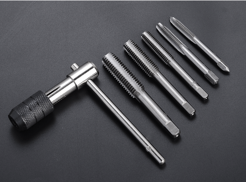 手用丝锥扳手板牙套装攻丝套丝工具攻牙神器螺纹公丝开牙丝锥铰手鼎力