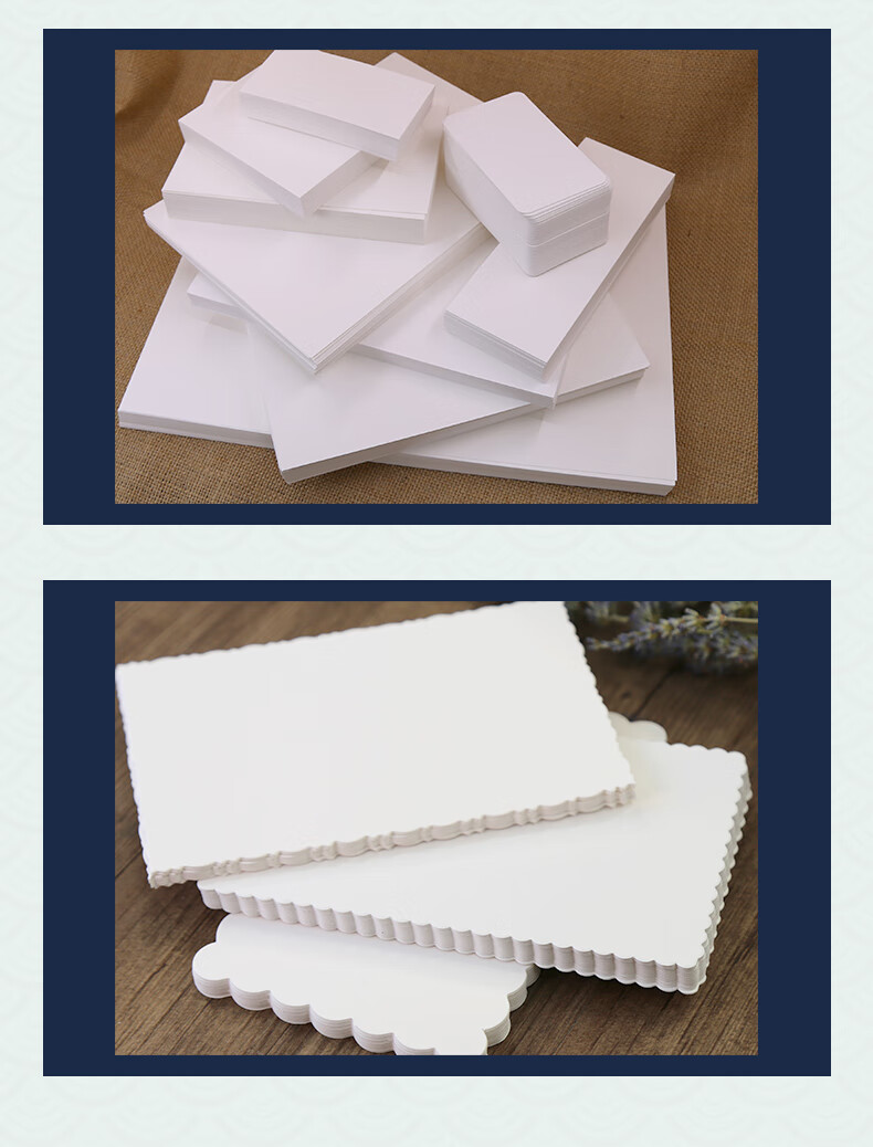 手绘卡 荷兰白卡纸 空白明信片书签单词卡20枚入diy手工材料 20*20正