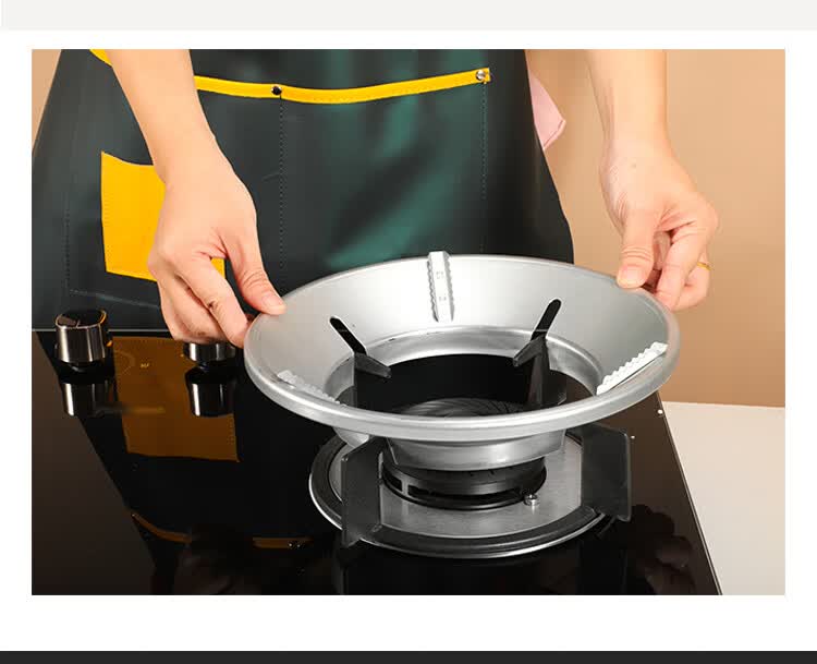 煤气灶风聚火节能罩通用型液化燃气炉挡风罩滑支架家用配件加厚款五爪