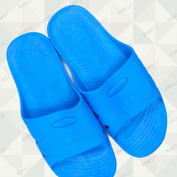 静电拖鞋无尘车间esd工作pvc女男白色蓝色黑色spu净化pu电子厂 pvc