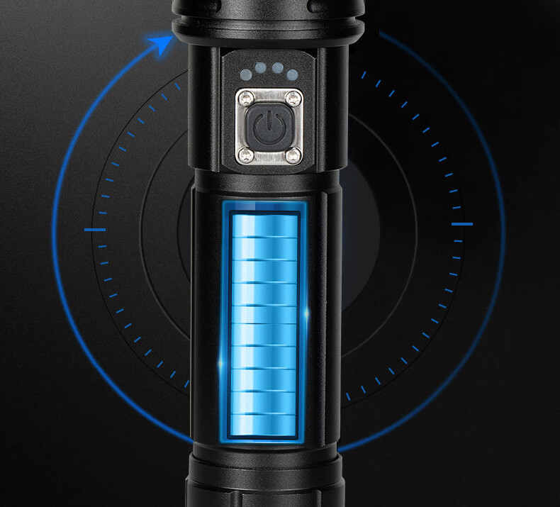 影tj800同款p70强光手电筒充电超亮远射户外变焦便携家用大功率灯手电