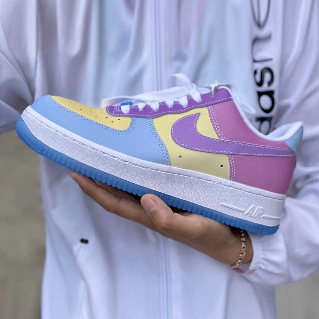 【旗舰官方店】aj男女款af变色龙低帮运动休闲板鞋鞋 空军一号热感应