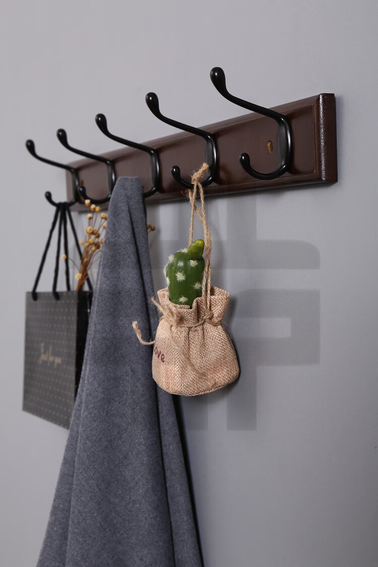 墨绩 挂衣板墙板 墙上挂衣架壁挂卧室挂衣钩玄关客厅门后衣服挂架墙壁