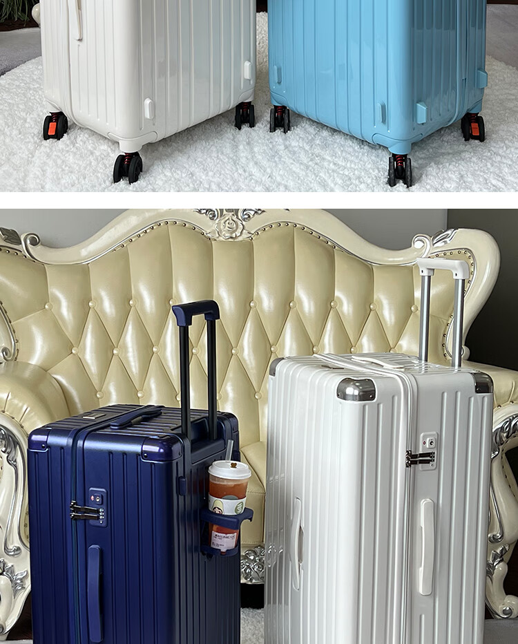 【高颜值】璐璐凯帝(rurukaidi)轻便大容量行李箱女28吋拉杆箱男学生