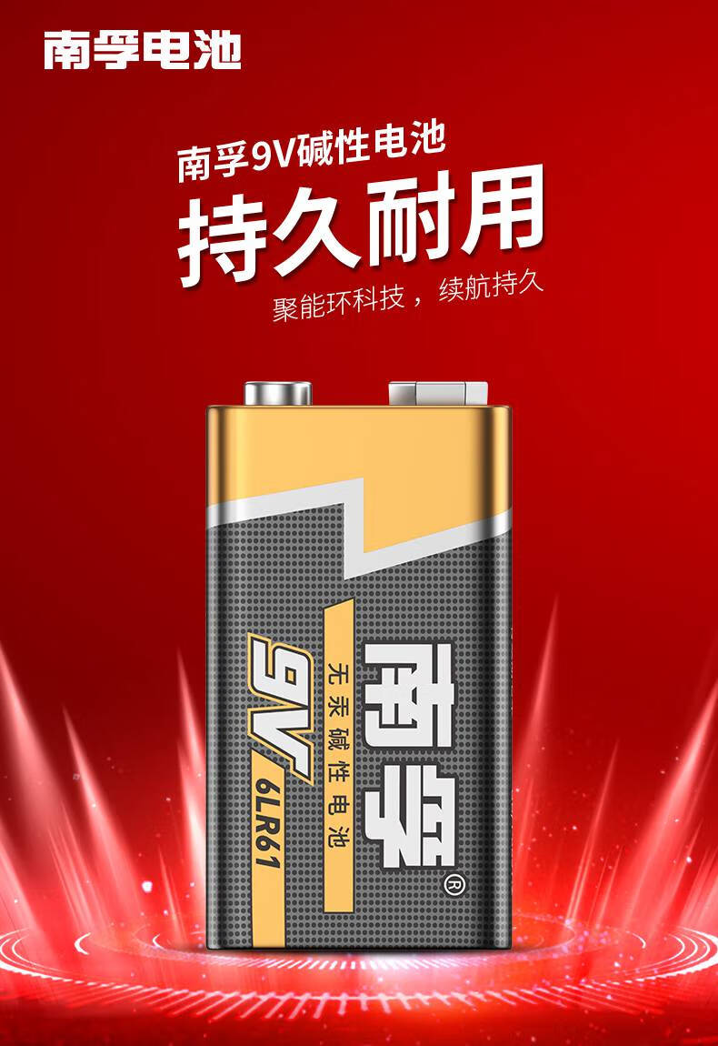 南孚9v电池九伏6lr61表万用表9伏电池网线寻线仪无线话筒玩具遥控器9