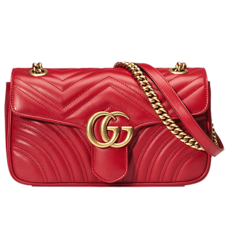 gucci古驰女包marmont系列牛皮链条单肩包gg经典斜挎包女士七夕情人节