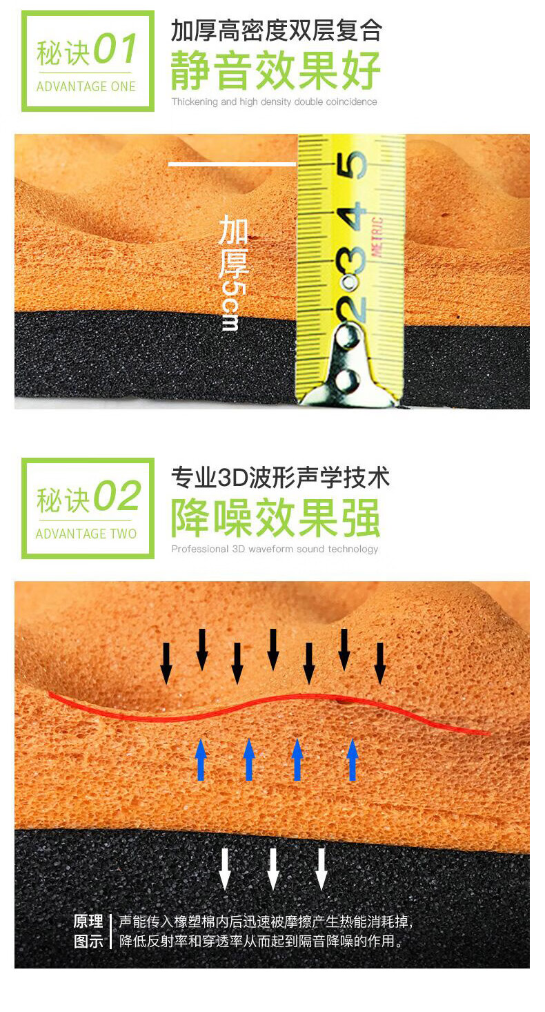 音箱专业吸音棉隔音棉墙体隔音棉吸音棉消音隔音神器隔音板隔音墙贴