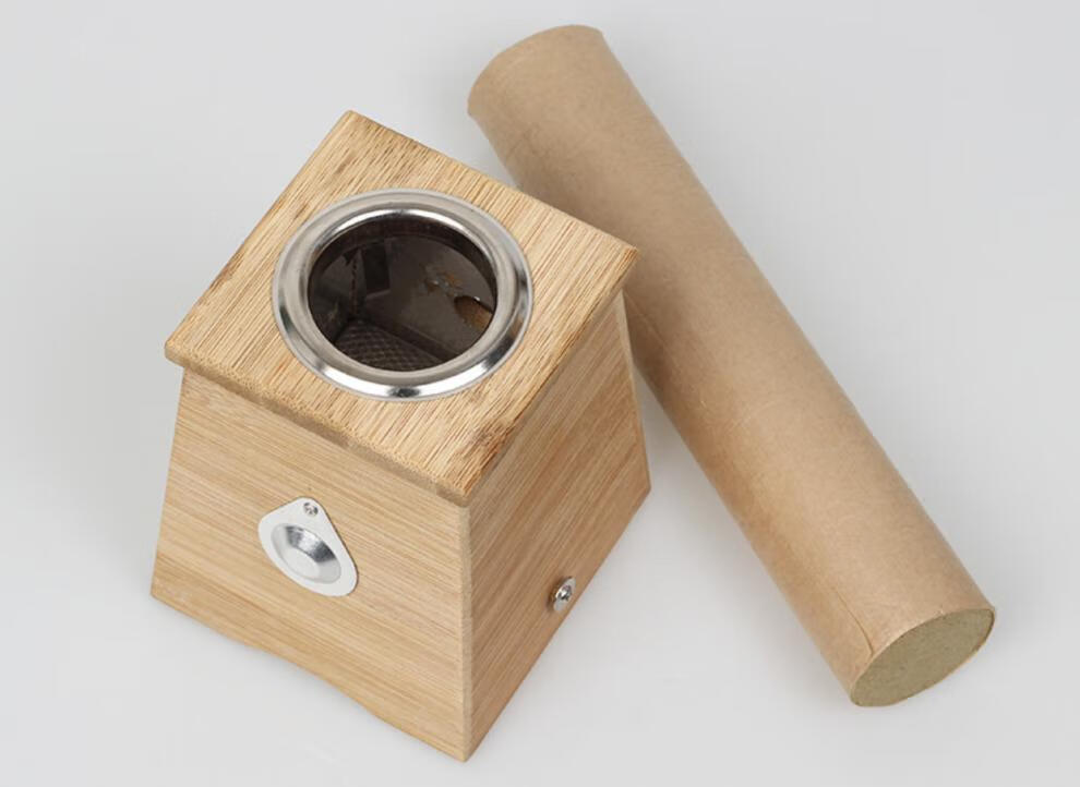 竹制大孔艾灸盒342雷火灸加粗艾条用家用随身灸器具单双孔42cm竹制