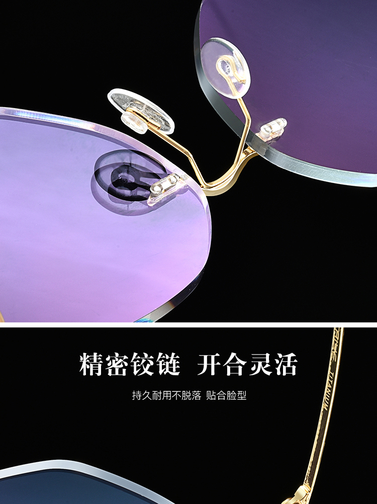 变色切边眼镜纯钛紫色镜架渐进紫色镜片自选度数拍这留言161折射率