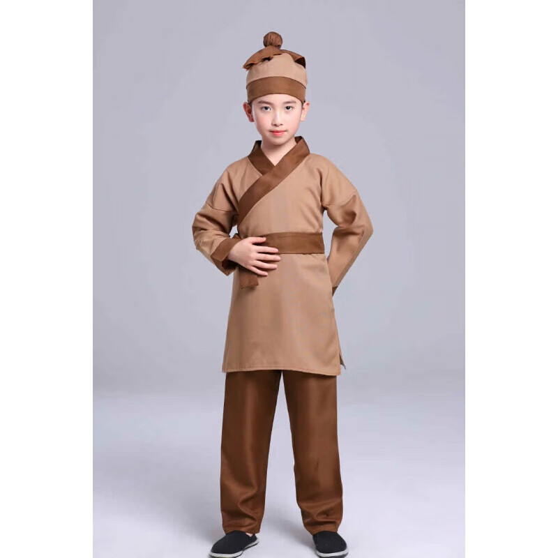 gioio 店小二古装套装儿童村民衣服男女装古代老百姓表演服 q款 180cm