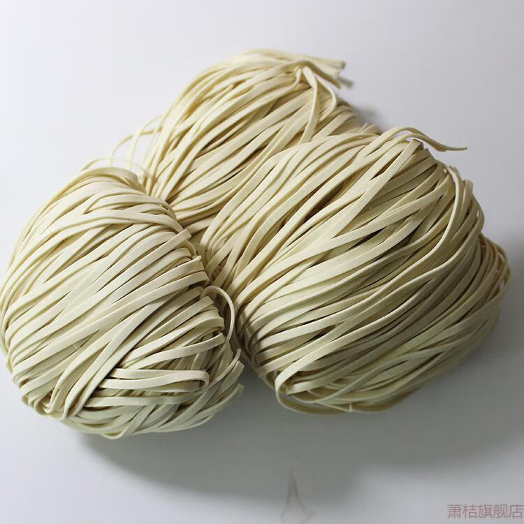 客家梅县腌面梅州特产生晒面条宽碱水面非油炸小麦挂面三斤面炸蒜100