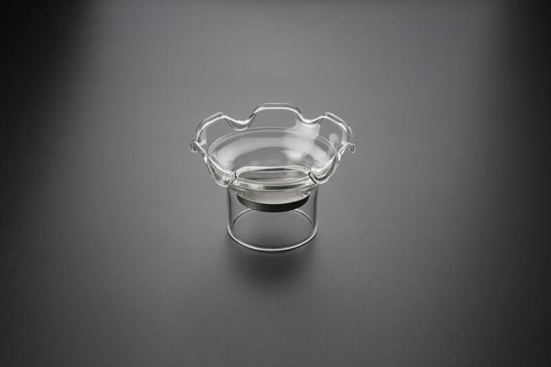 创意玻璃茶漏茶道功夫茶具配件透明过滤器茶隔茶叶过滤网耐热银色镂空
