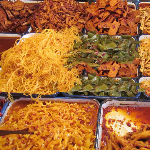 谯婉芝湖南新化特产正宗麻辣腐竹好吃辣豆笋特色小吃250克真空袋装