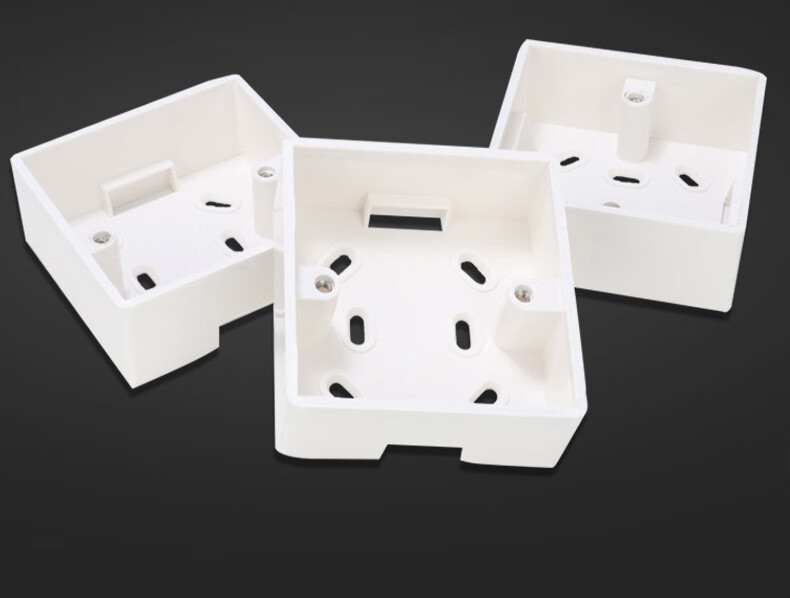 飞客达明装线盒86底盒阻燃明装盒pvc接线底盒通用插座接线盒明盒接线