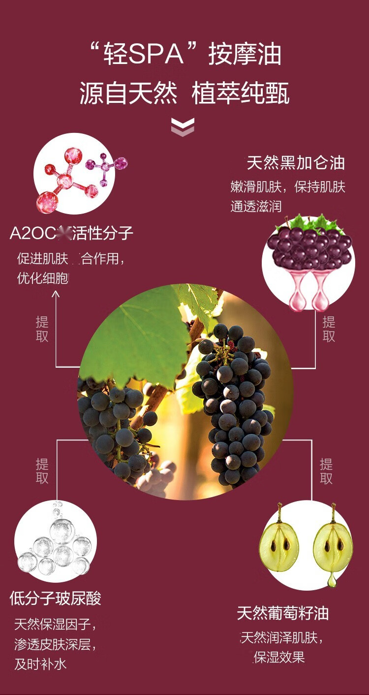 京选优物葡萄之谜法国vinesime丝润柔肌按摩焕颜莹