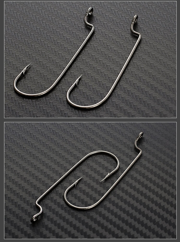 路亚钩子 50枚散装加强路亚窄腹曲柄钩翘嘴鳜鱼软饵软虫钓鱼钩钓组 1